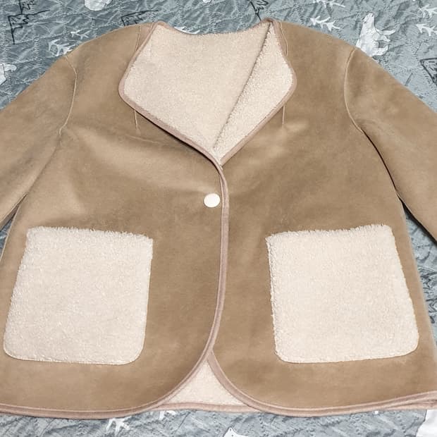 르샵 리버시블 양털 무스탕 가디건 (F)