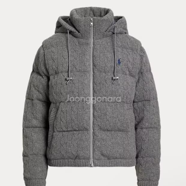 폴로 캐시미어 니트패딩