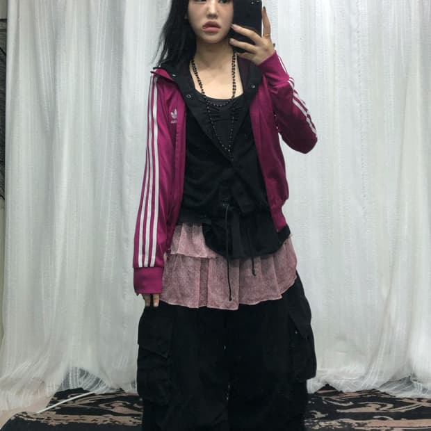  아디다스 딥 핑크 트랙 져지 세트