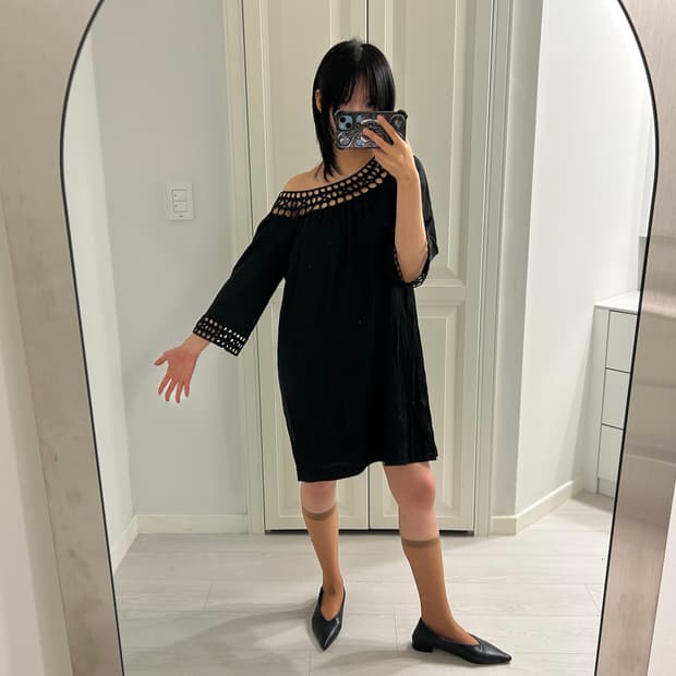 Circle Ring Black Dress / 빈티지 원피스