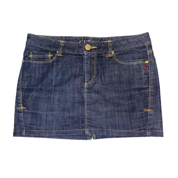 Guess 게스 2000s 빈티지 로우라이즈 데님 스커트