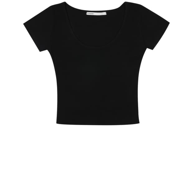 보헤미안서울 하프 리브드 티 블랙