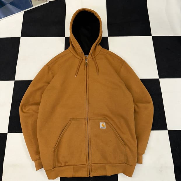 칼하트 레인디펜더 샌드컬러 후드 풀집업 M