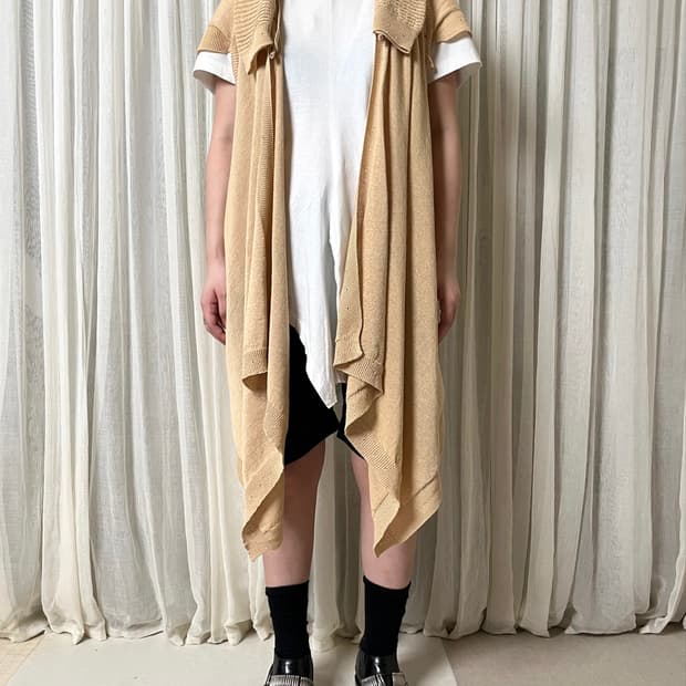 이세이미야케 슬리브리스 니트 가디건 issey miyake