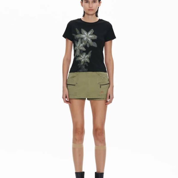 웰빙익스프레스 Layered pk t-shirt BLACK