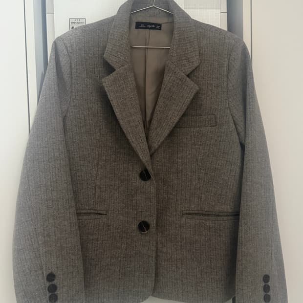wool jacket warm grey