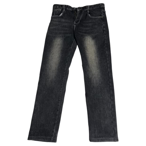 알마니 빈티지 워싱 블랙 데님 팬츠 34