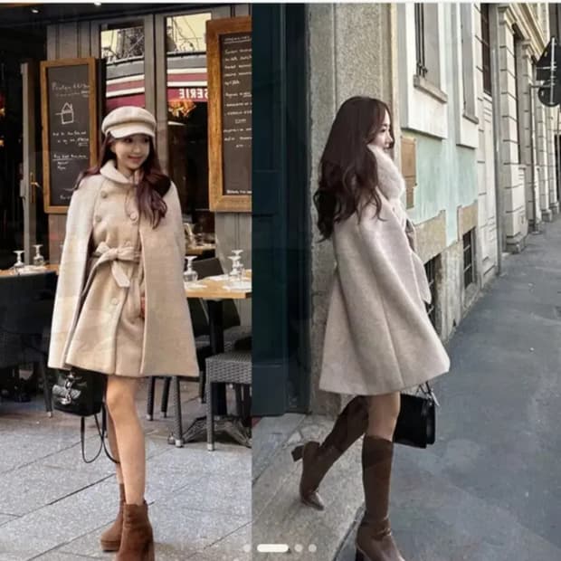 (택포) BLESSLOVE 블레스러브 판쵸 모직코트