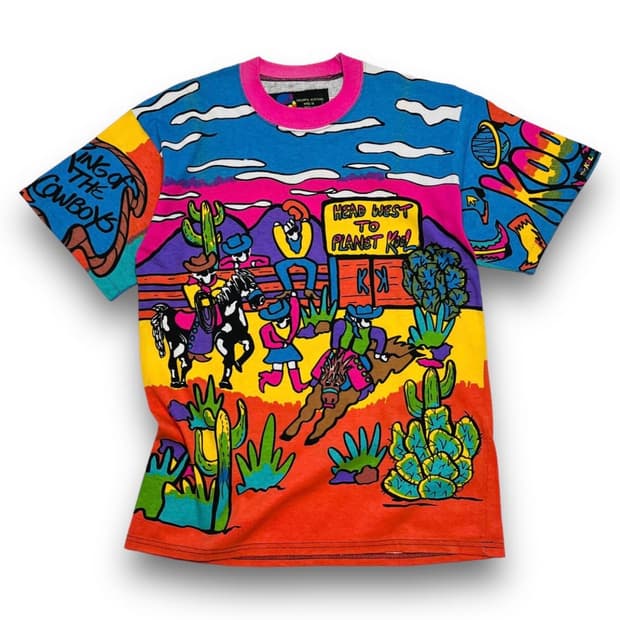 KooL 90s 아메리칸 웨스턴 컬러 반팔 티셔츠