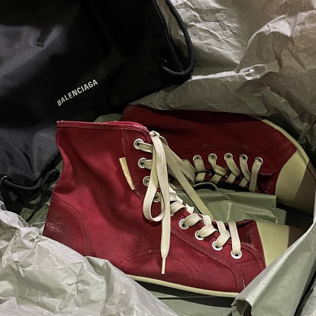 [41] 발렌시아가 울트라 플랫 하이탑 레드