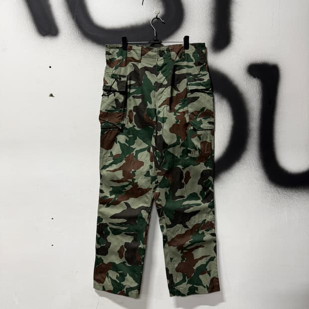 Japanese 일본군 1991s 밀리터리 우드랜드 카모 카고 팬츠