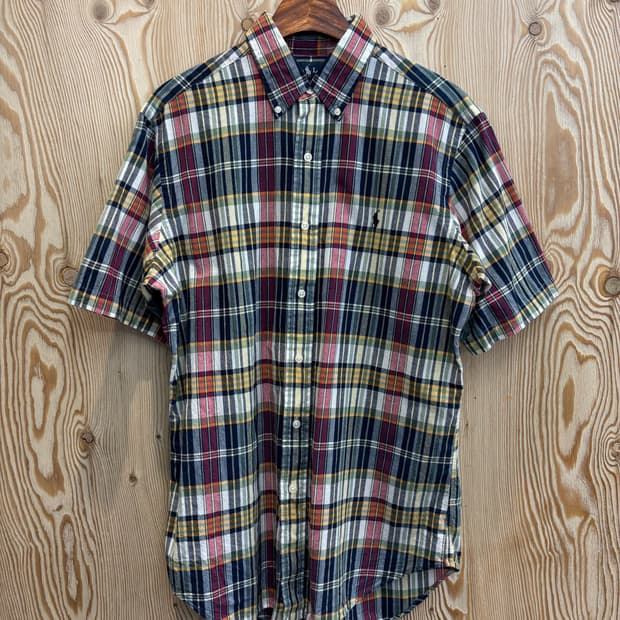 폴로 랄프로렌 체크 반팔 셔츠