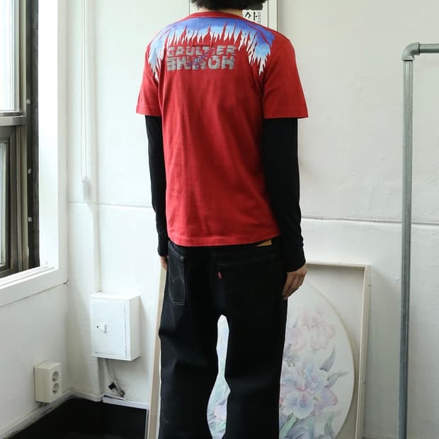 장 폴 고티에 레드 그래픽 티셔츠