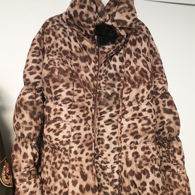 레오파드 패딩 여성 105size