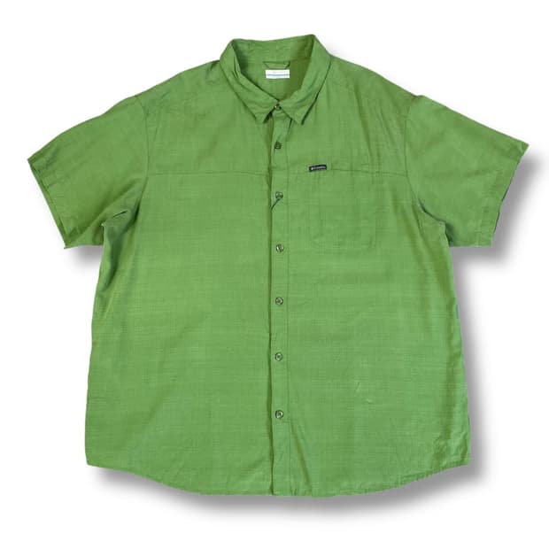 컬럼비아 그린 폴리 반팔 셔츠 XXL