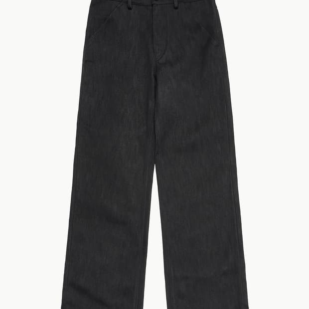 Gabardine Trousers Black Rustic