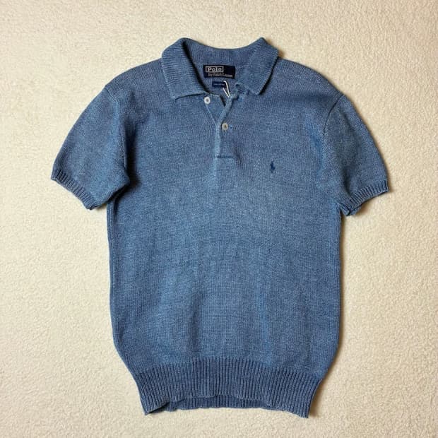 폴로 랄프로렌 90's 피그먼트 워시드 카라 니트 PN6343