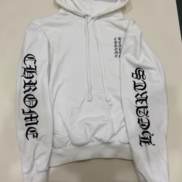 크롬하츠 버티컬 로고 후드 사이즈 m