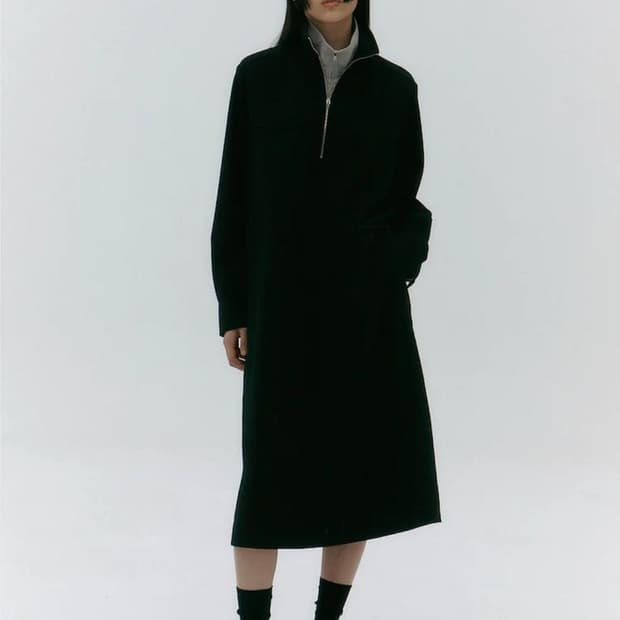 구호 kuho 2024 하프집업 스트링 원피스 0사이즈