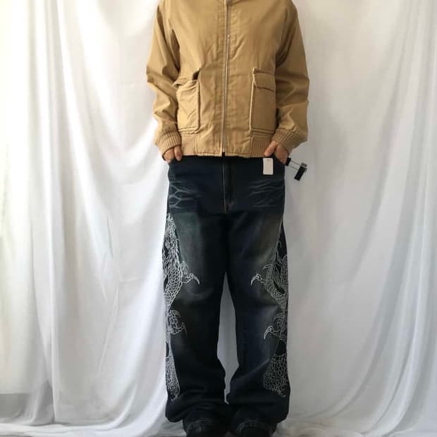 oriental needle work denim pants 오리엔탈팬츠