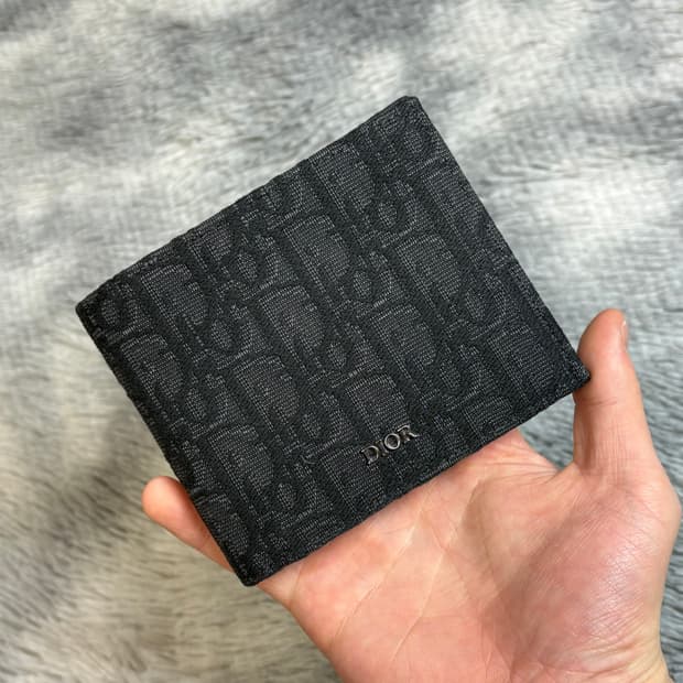 디올 오블리크 반지갑 블랙