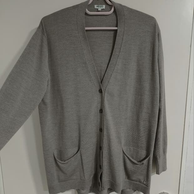 85 겐조 메탈로고 옆트임 가디건 오버핏