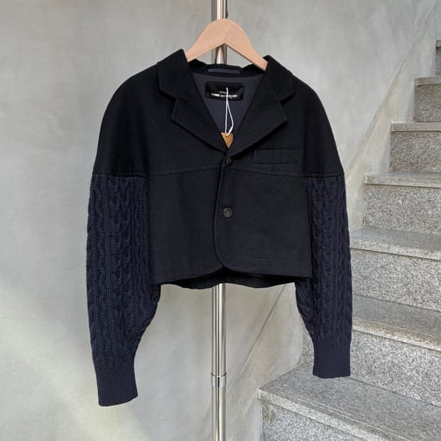 꼼데가르송 트리콧 니트 자켓