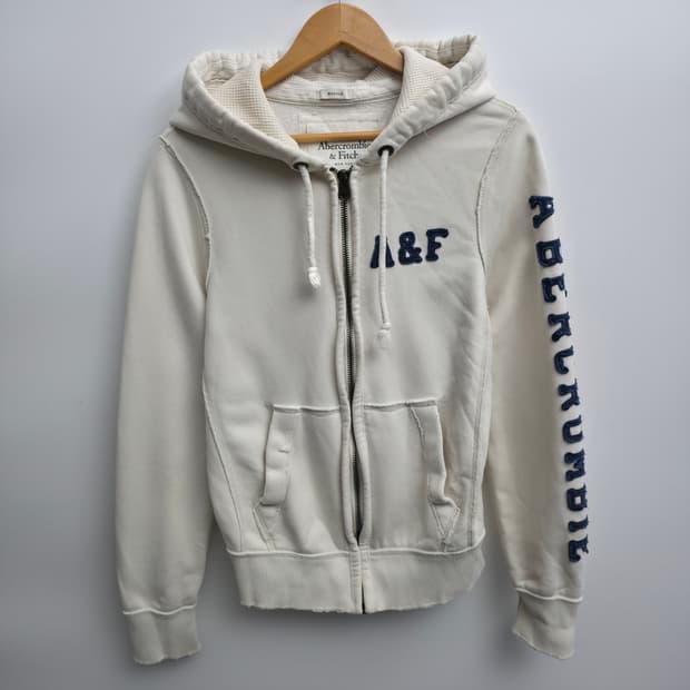 [S] 아베크롬비 화이트 후드집업