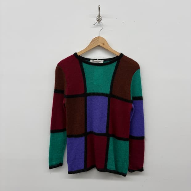 크리스찬 디올 블록 패턴 니트 여M