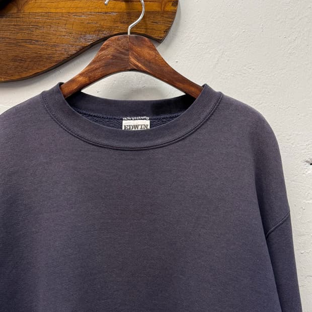 S) 90s USA EDWIN SPORTS Faded Navy Sweat