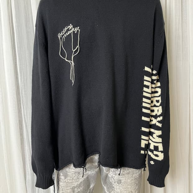 더블렛 20ss 히든메세지 코튼 니트 doublet 스웨터