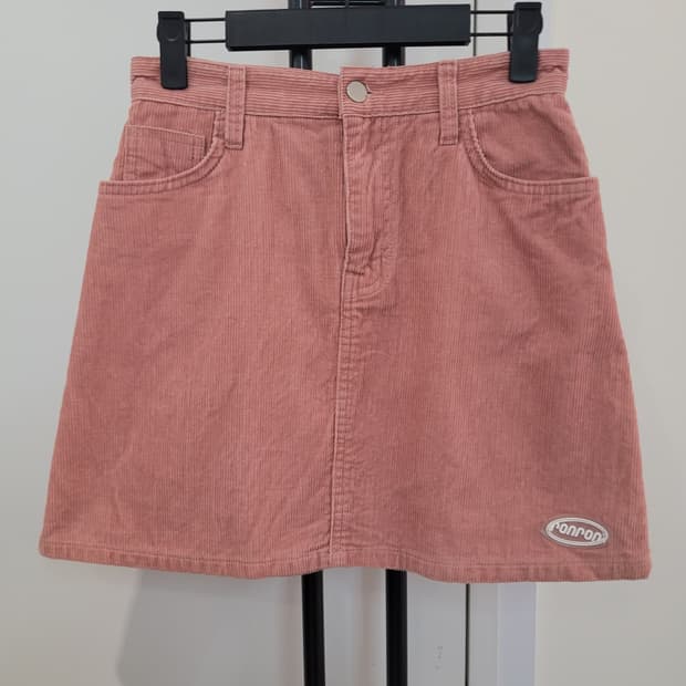 론론 ronron 코듀로이 미니 스커트 핑크 M사이즈