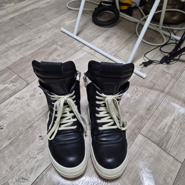 [43] 릭오웬스 지오바스켓 하이 블랙 블랙 밀크