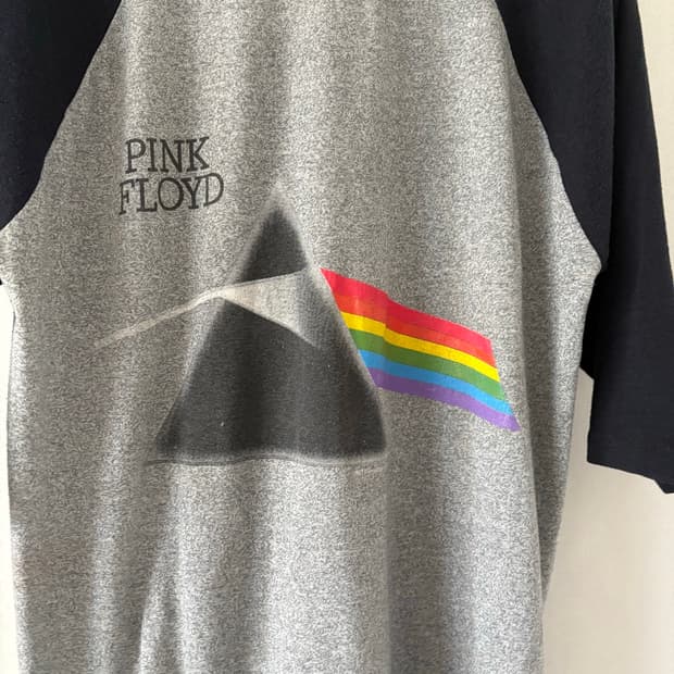 80s Pink Floyd 3/4Sleeve Raglan Band Tee
