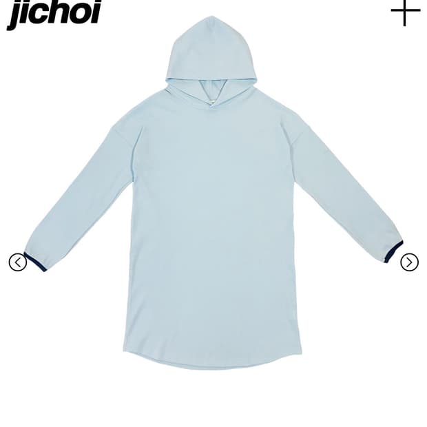 지초이 24-005 RIBBED HOODIE (PALE BLUE)