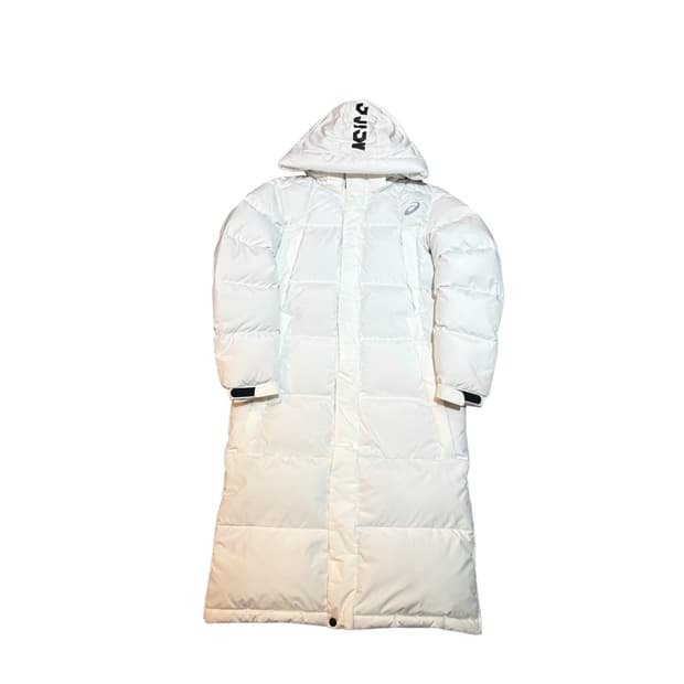 아식스 롱패딩 구스다운 화이트 S사이즈