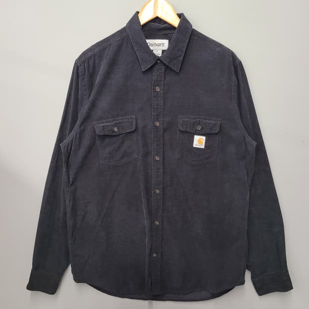 Carhartt 칼하트 코듀로이 셔츠 블랙