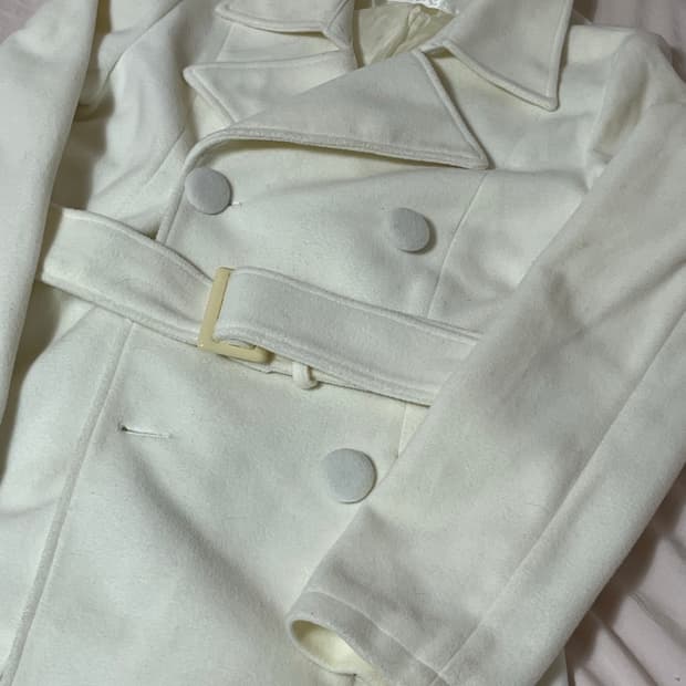 리즈리사 lizlisa 생크림 벨트 코트