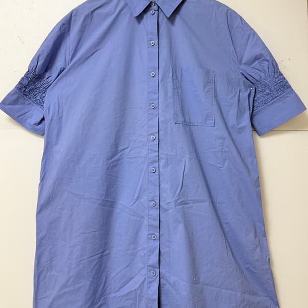 🩵COS 코스 반팔 셔츠 롱원피스 블루 55-66🩵