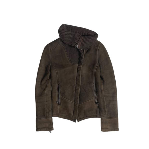 Alfie bobo 하이넥 니트 양가죽 무통 자켓 (italy)  