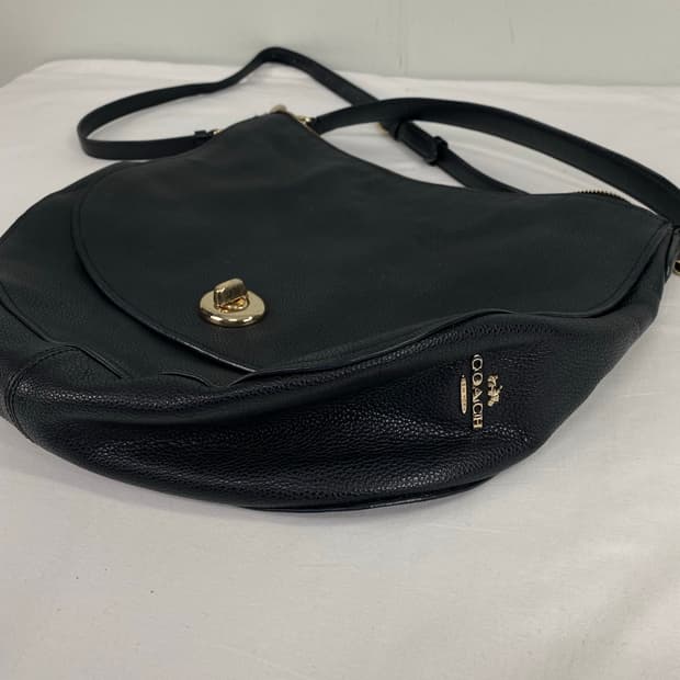 코치 턴락 레더 페블 호보백 투웨이백 <90>