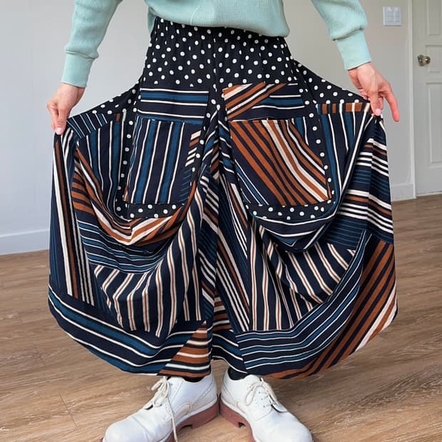 Pattern Torso 앱스트랙트 맥시 스커트