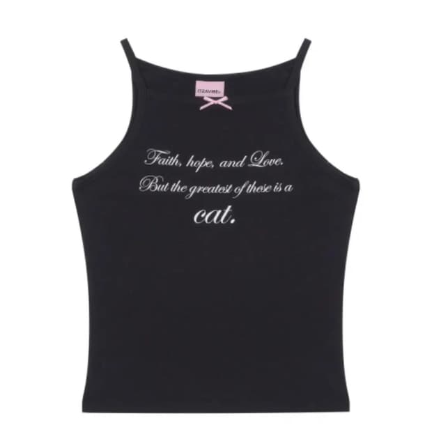 잇자바이브 CAT SAYING SLEEVELESS