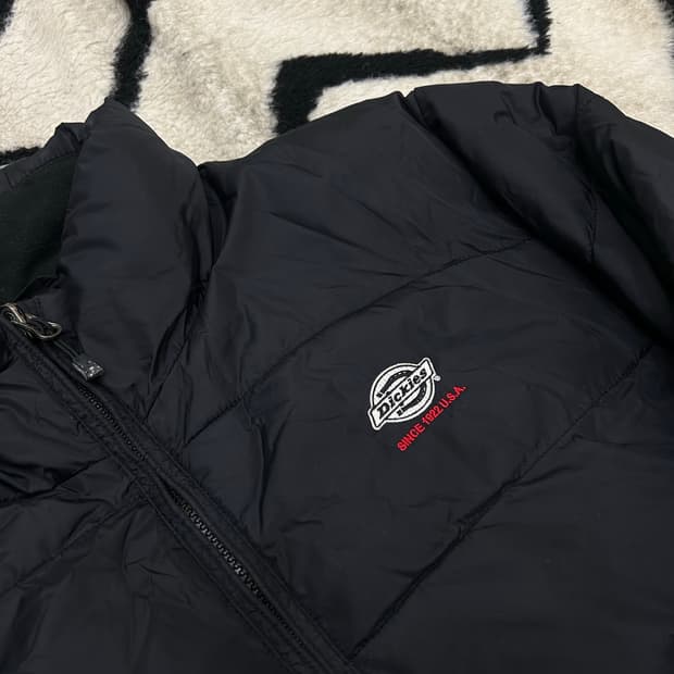 [L]디키즈 경량 패딩 자켓/블랙