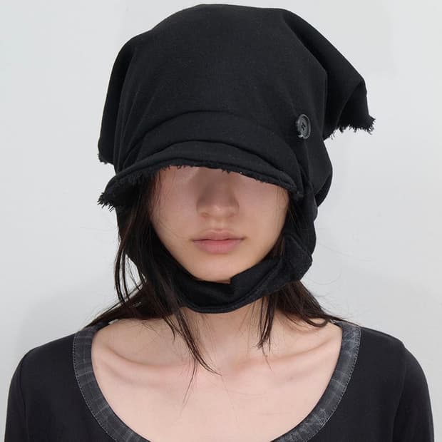오호스 Scarf Veil Wool Cap 모자