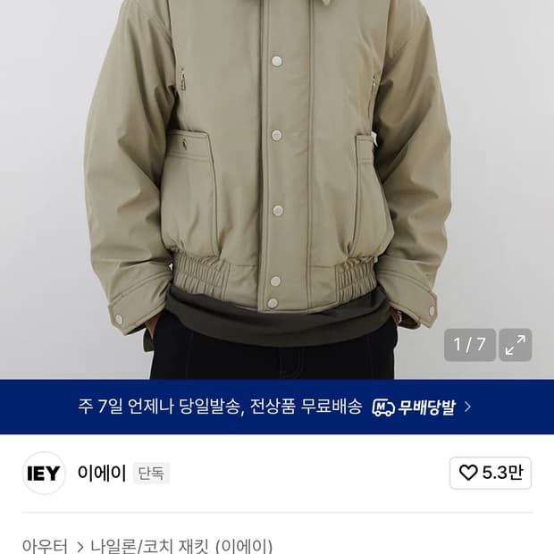 IEY 이에이 러스 카라 점퍼