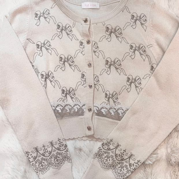 리즈리사 리본 가디건 