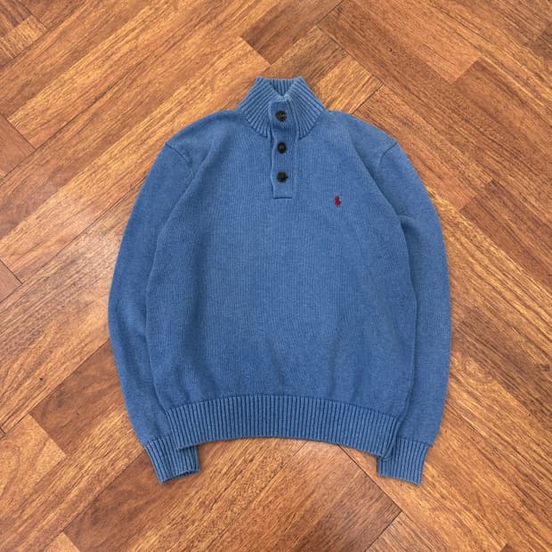 M 폴로 랄프로렌 스냅 버튼 니트 어깨 45 팔기장 60 