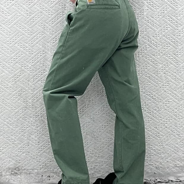 칼하트 빈티지 올리브카키 면바지 코튼팬츠 31인치 C08069