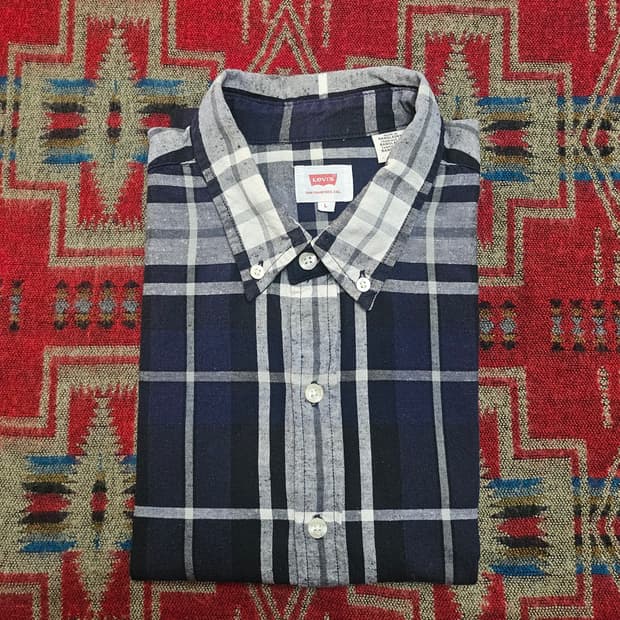 Levis 코튼 체크 셔츠 L